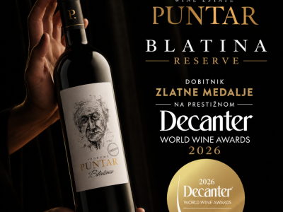 Decanter 2026 potvrdio kvalitetu Puntar vina: zlato, srebro i bronca